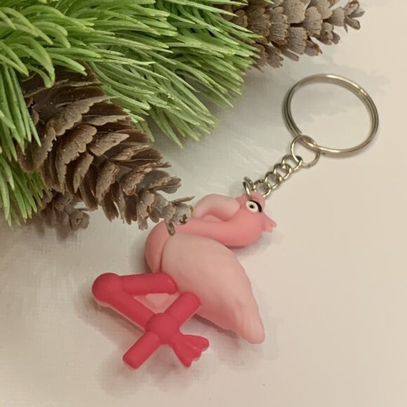 Flamingo Keychain, Flamingo, Gift Idea, Florida Keychain, Silly Animal Accessory - Picture 4 of 4